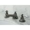 Kingston Brass Widespread Bathroom Faucet with Brass PopUp, Black Stainless SteelPolished Chrome NS4467AL - alternate 5